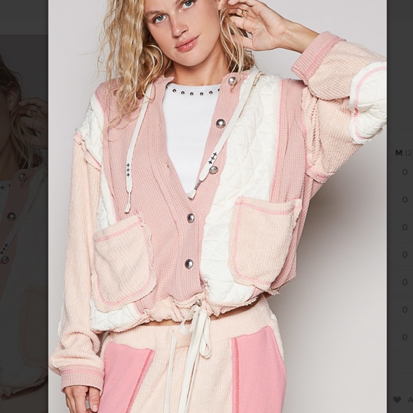 POL “ Chicago “ POL Quilted Thermal Jacket with Waist String and Hood 74 - Picture 2 of 8